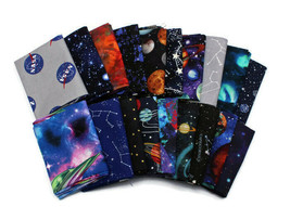 10 Fat Quarters Outer Space Astronomy Solar System Stars Cotton Fabric M224.03 - £31.91 GBP