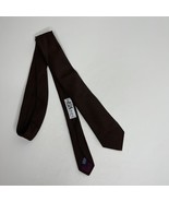 Vintage Tie Craft Texturized Polyester Necktie Brown Slim Classic - $25.64 CAD