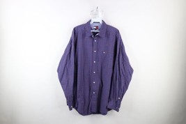 Vintage 90s Tommy Hilfiger Mens Large Faded Collared Button Shirt Rainbow Plaid - £27.59 GBP