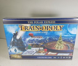 The Polar Express Train-Opoly Board Game Monopoly Style Christmas ~ Master Piece - £26.90 GBP