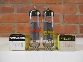 Sylvania  6EM5 Vacuum Tubes Matched Pair  Disc Getter TV-7 Tested NOS NIB - £9.83 GBP