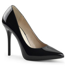 PLEASER Sexy Shoes Classic Black 5&quot; Stilettos Basic High Heels Pumps AMU20/B - £47.92 GBP