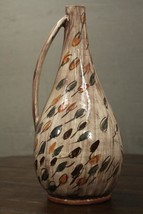 Vintage ELC DU NORD MCM Mid Century Modern Art Pottery Autumn Leaf Vase Pitcher - £260.14 GBP