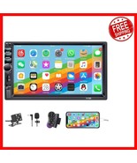 7-Inch Double Din Car Stereo with Bluetooth, Mirror Link &amp; Reversing Camera - $885.84 MXN