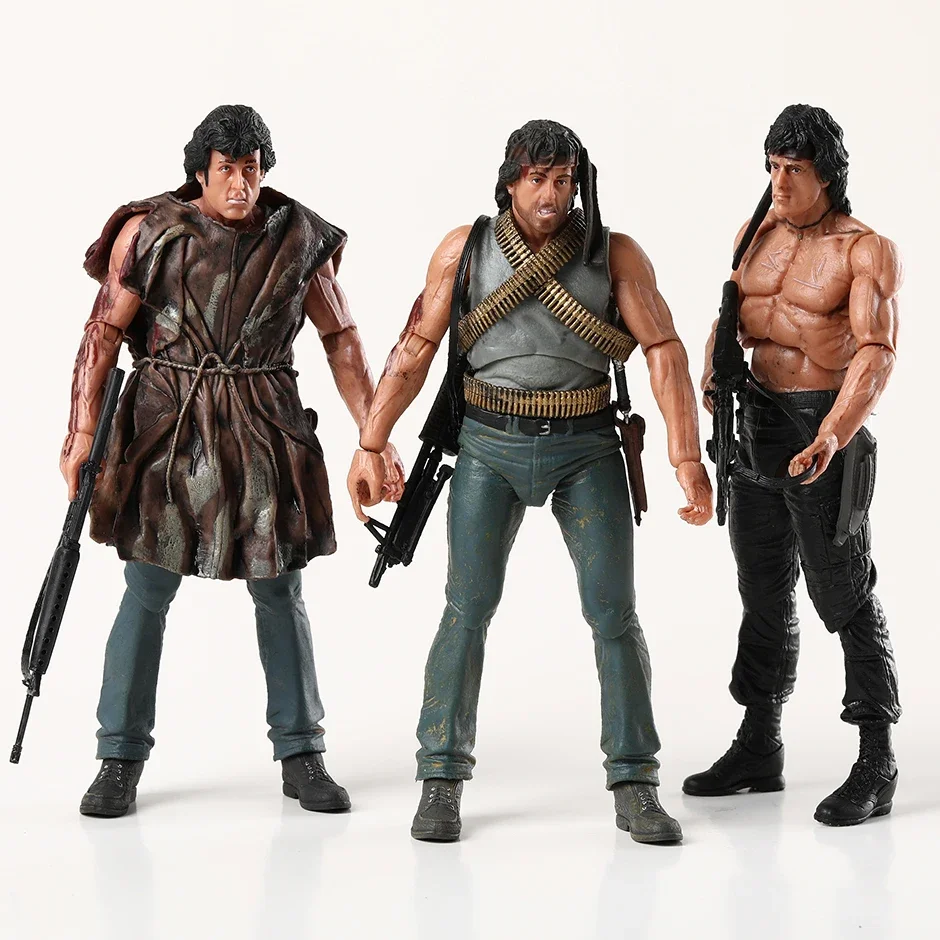 First Blood Series John J. Rambo NECA 7&quot; Action Figure Joint Movable Mod... - £29.64 GBP