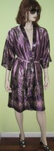 Vintage MEIRI YUE Women&#39;s Ladies Asian Chinese Paisley Pattern Silk Robe Sz L - £22.57 GBP