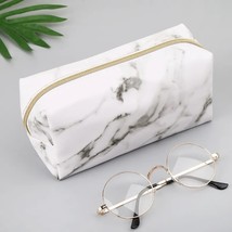 Large Cute Pencil Case Pen Box Zipper Bags Marble Makeup Storage Supplies  - £112.03 GBP