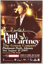 Paul McCartney Green Concert Atlanta Handbill card 2009  - $15.00