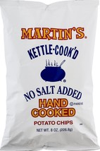 Martin's Kettle-Cook'd No Salt Added Potato Chips, 4-Pack 8 oz. Bags - $34.60
