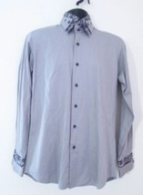 Claudio Lugli Italy Slim Cut Men’s Grey Long Sleeve Shirt Size M - £23.11 GBP