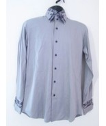 Claudio Lugli Italy Slim Cut Men’s Grey Long Sleeve Shirt Size M - £23.01 GBP