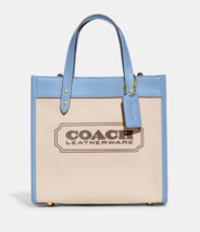 COACH Field Tote 22 Canvas Leather Satchel  ~NWT~ Pool CH740 - £191.84 GBP