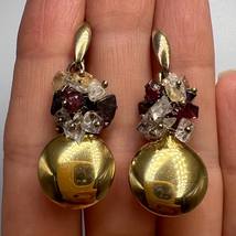 Gilt Sterling Silver 925 Vintage Womans Stud Ear Earrings Quartz Gemston... - £122.57 GBP