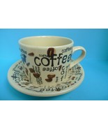 VTG Pottery HemerA Gurbuz ithalat mark Coffee Cup &amp; Saucer Set Made in PRC - £11.64 GBP