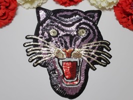 Tiger patches, Fashion Sequin patches, Tiger head patches, Iron on - $10.88