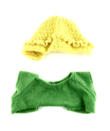 Cabbage Patch Kid  Clothes CPK Green Terry Cloth Top with Yellow Crotche... - £8.87 GBP