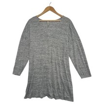 ASOS Sweater Dress Womens 8 Gray Long Sleeve Belted Pullover Tunic Soft ... - $21.77