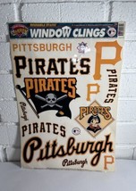 Vintage Pittsburgh Pirates Static Cling Window Decals 1996 New In Package  - £21.49 GBP
