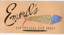 Emeril&#39;s New Orleans Fish House Menu At The MGM Grand Hotel Las Vegas Nevada - £45.36 GBP