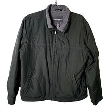 Eddie Bauer Men M Green Insulated Sleeves Fleece Lined Full Zip Pocket J... - £53.40 GBP