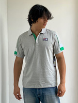 Men’s Fila Gray Green White Short Sleeve Polo Shirt NWT - £46.21 GBP
