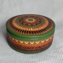 Desert Colors Hand Painted Pottery Trinket Dish Chris Tan Navajo Signed 2000 Art - £23.93 GBP