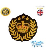Bullion Hand Embroidery Crown Blazer Badge hand embroidered. - $26.54 CAD