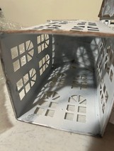 House Candle Covers  in distressed White metal - SALE image 7