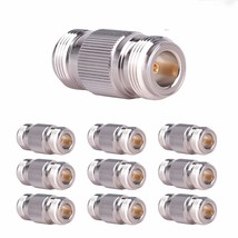 10Pcs N-Female To N-Female Connector Rf Coax Cable Adapter Barrel Connec... - £51.14 GBP