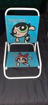 Vintage PowerPuff Girls Folding Beach Chair Lounge 2001 Child&#39;s Size 55 lbs Max - $32.99