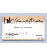 Friden Automatic Calculators Vintage Business Card  Newark New Jersey NJ... - $20.74