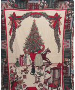 Bob Timberlake Christmas Tree Holiday Tapestry Fringed Throw Blanket - £39.16 GBP