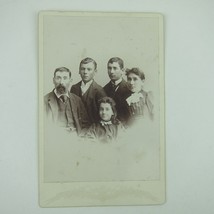 Cabinet Card Photograph Mrs. Teaford Family Man Wife Children Loomis ILL Antique - £12.04 GBP