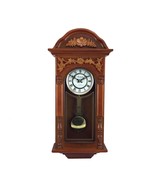 Bedford Clock Collection 27.5 Inch Oak Finish Pendulum Wall Clock - £130.88 GBP