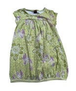 Tea Collection Girls Green Floral Cap Sleeve Dress Size 4 Cotton - $290.74 MXN
