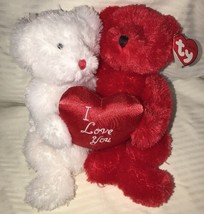 TY Classic Bears Truly Yours Romance Heart I Love You MWMT Red White Soft - £18.54 GBP