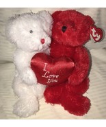 TY Classic Bears Truly Yours Romance Heart I Love You MWMT Red White Soft - $23.99