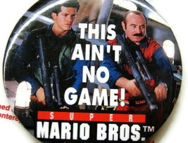 Super Mario Bros. Collectable &quot;This Ain&#39;t No Game&quot; Badge Button Pinback ... - $24.73