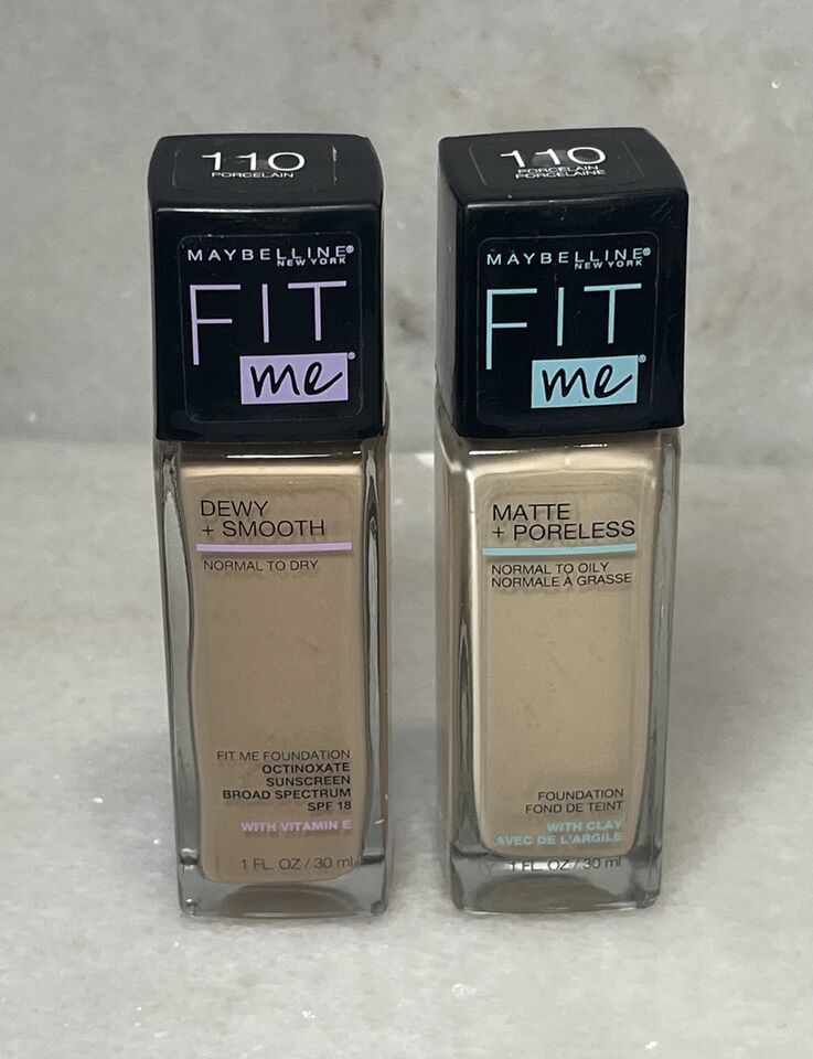 Maybelline Fit Me Dewy Smooth &amp; Matte Poreless Foundation - 110 Porcelai... - $11.88