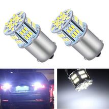 Nowkont 2-Pack LED Turn Brake Lights 12V White #1157 Universal Waterproof - $53.22 MXN