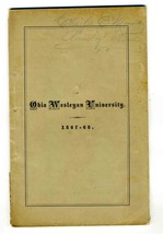 Ohio Wesleyan University Catalog for the Academic Year 1867-68 Delaware ... - £195.36 GBP