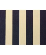 SUNBRELLA CANVAS STRIPE NAVY BLUE VELLUM OUTDOOR FURNITURE FABRIC BY YAR... - £12.78 GBP