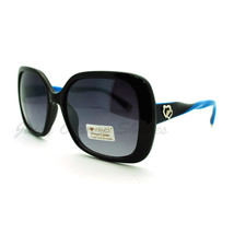 Women&#39;s Square Frame Sunglasses Twisted Design Heart Tip - £7.95 GBP