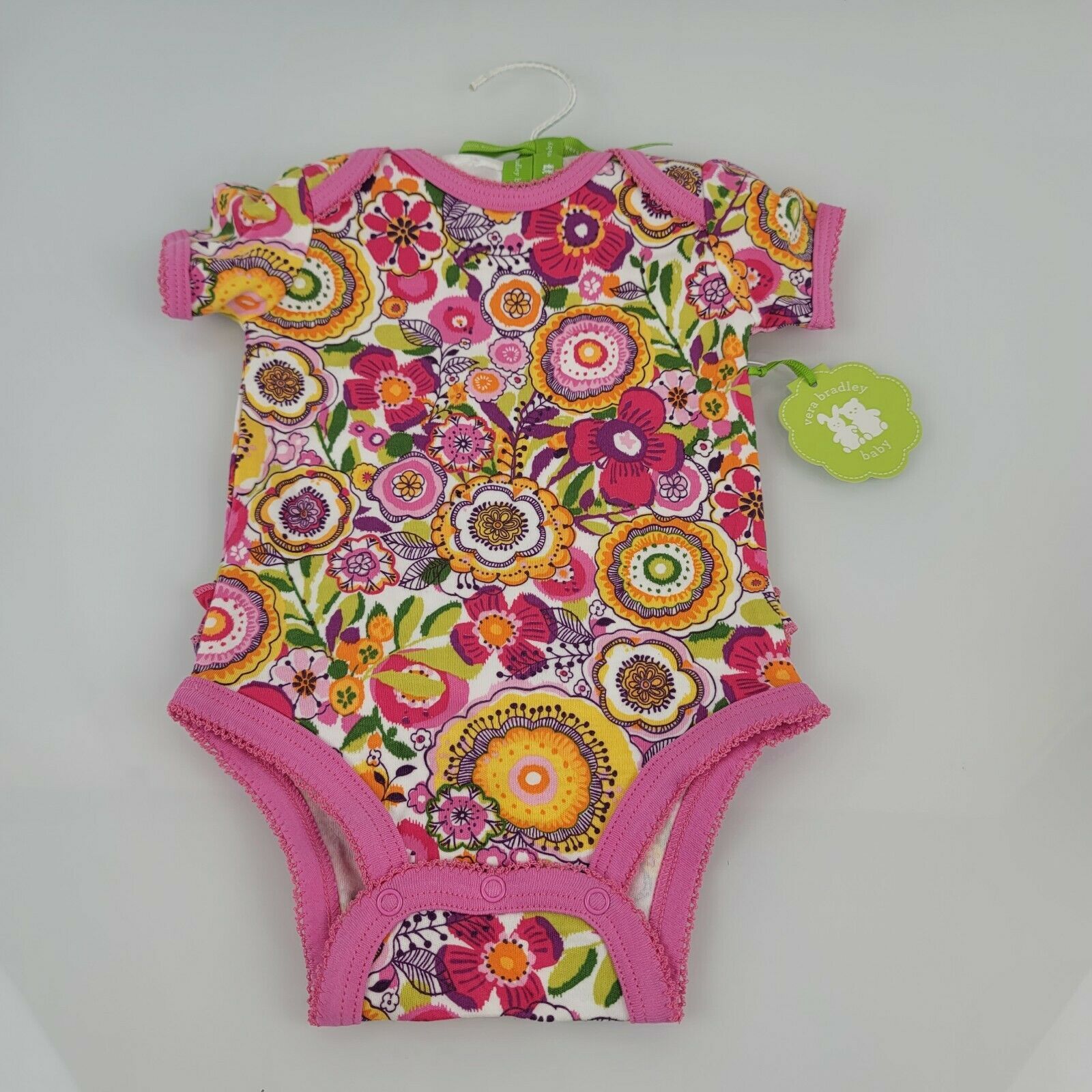Primary image for NWT Vera Bradley Baby Girl Clothes Clementine Ruffle Bodysuit Size 0-3 months