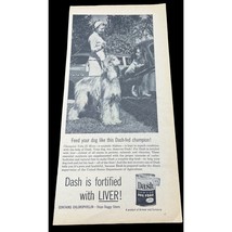 Armour Dash Dog Food Vintage Print Ad 1954 Afghan Hound Liver Fortified - $13.97