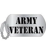 Eagle Emblems Pin Army Veteran Mini Dog Tag 1-1/4&quot; - $10.99