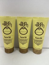 3 X Sun Bum Face 50 -Sunscreen Face Lotion BS SPF 50 - 3oz EA. Exp 04/2024 - £14.86 GBP