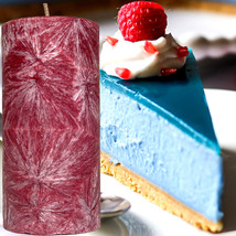 Blue Raspberry Cheesecake Scented Pillar Candle Choose Colour/Size Hand Crafted - £10.78 GBP+