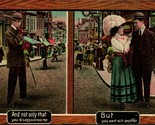 Vtg Postcard 1911 Romance Humor Wood Frame Border You Disappointed Me  - $3.51