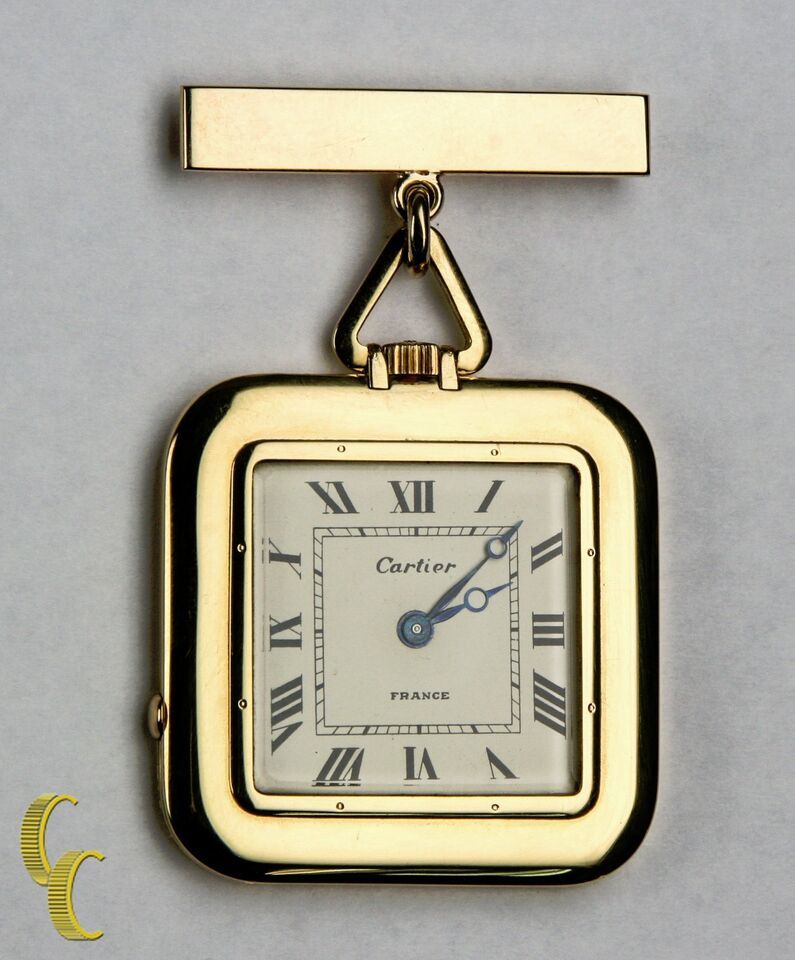 Cartier Gold Square Antique Pocket Watch, 29 Jewels Repeater w/ Original Pouch - $72,759.80